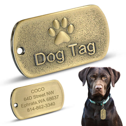 Dog Tag, Stainless Steel, Personalized