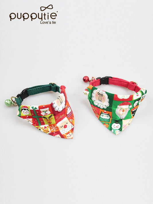 Holiday Cat Bell Collar with  Jewelry and Scarf