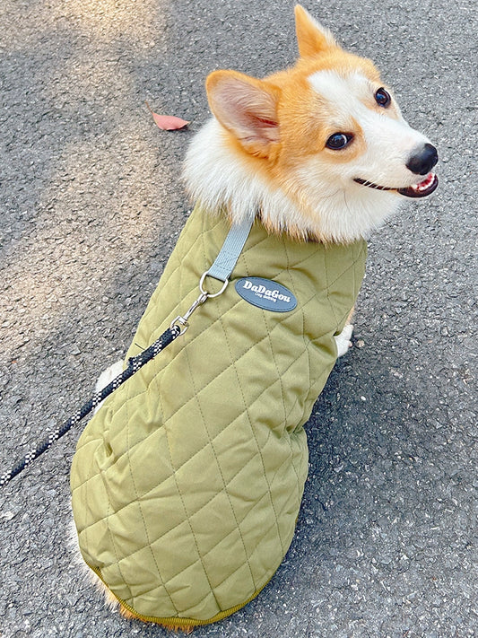 Medium Size Pet Coat; Thickened, Velvet Thermal Vest