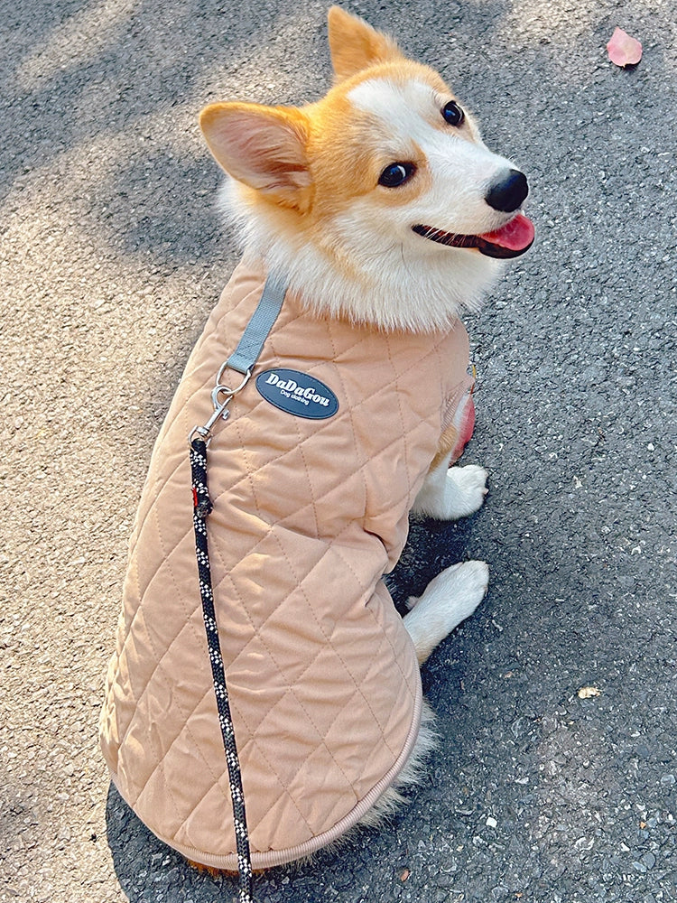 Medium Size Pet Coat; Thickened, Velvet Thermal Vest