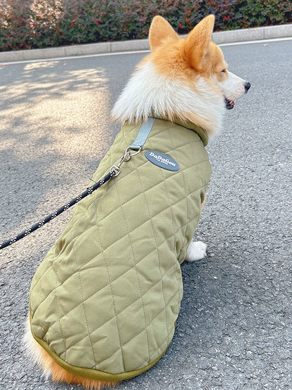 Medium Size Pet Coat; Thickened, Velvet Thermal Vest