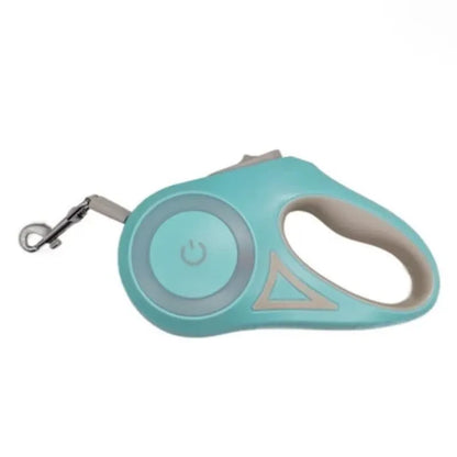 Retractable Leash with Flashlight and Non-Slip Handle