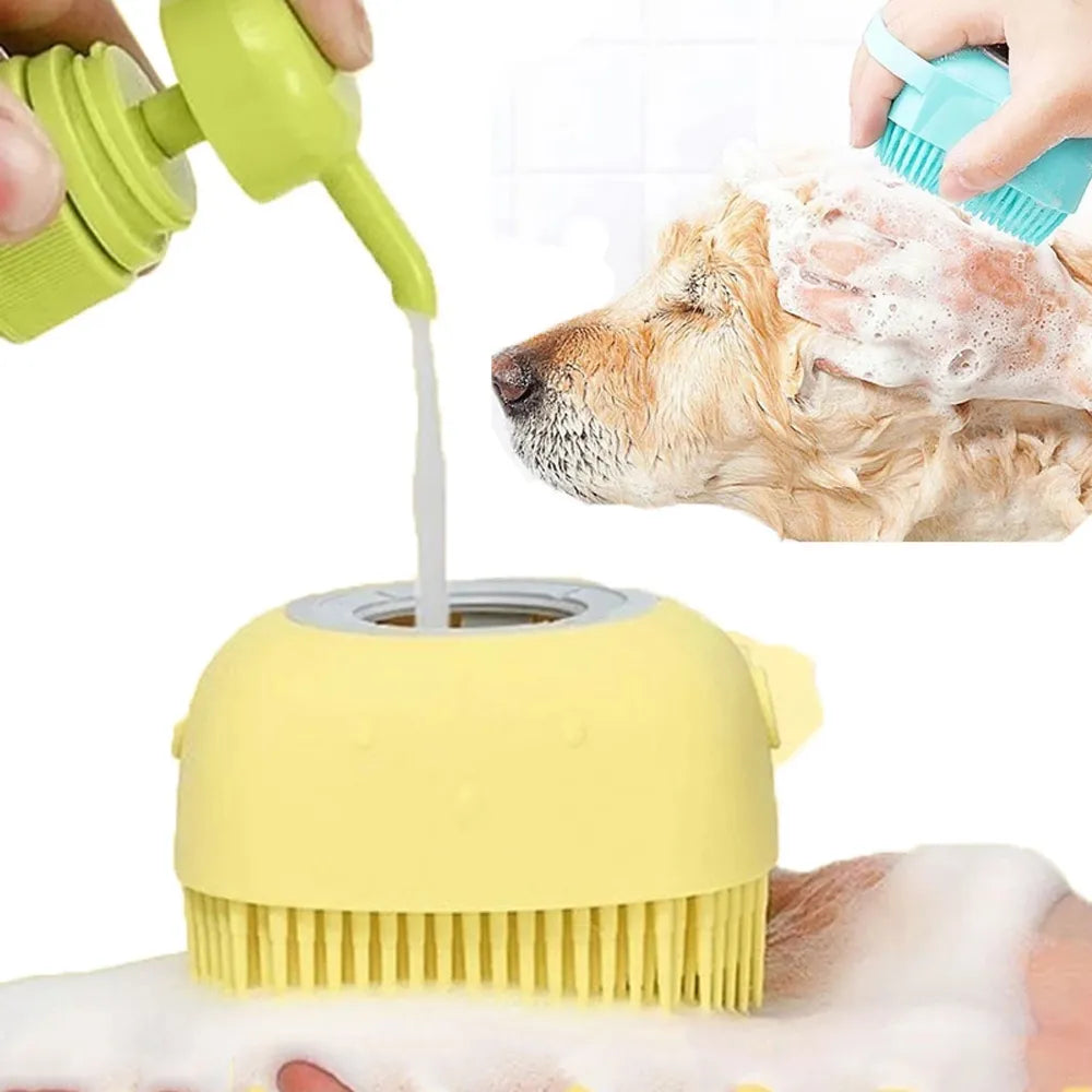 Dog Bath Brush with Shampoo