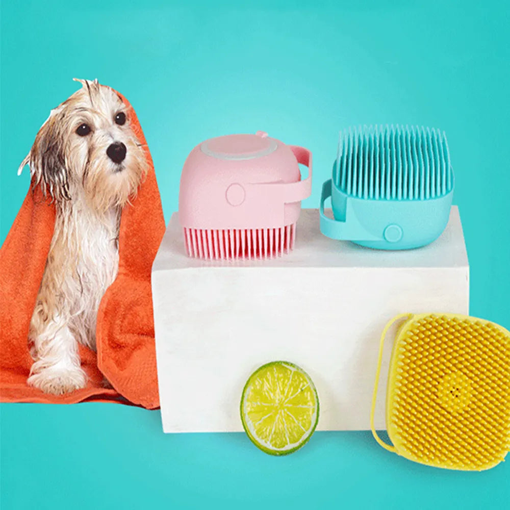 Dog Bath Brush with Shampoo