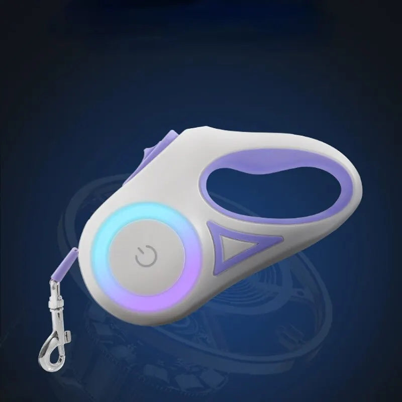 Retractable Leash with Flashlight and Non-Slip Handle