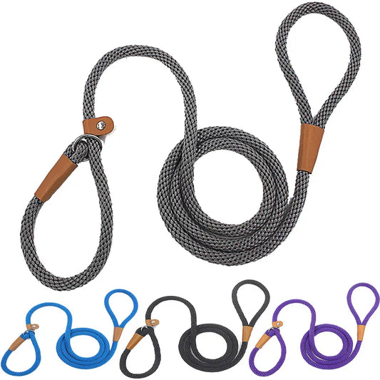 Heavy Duty Braided Slip Rope Leash for Medium/Large Dogs