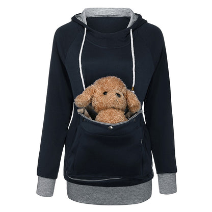 Women's Hoodie with Kangaroo Pouch for Pet