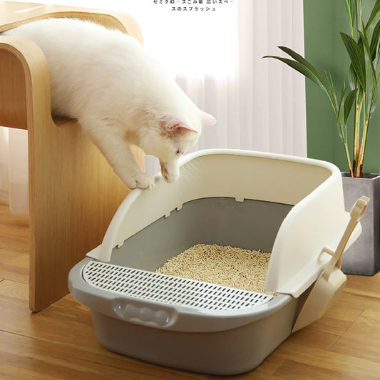 Anti-splash, Large semi-closed cat litter box