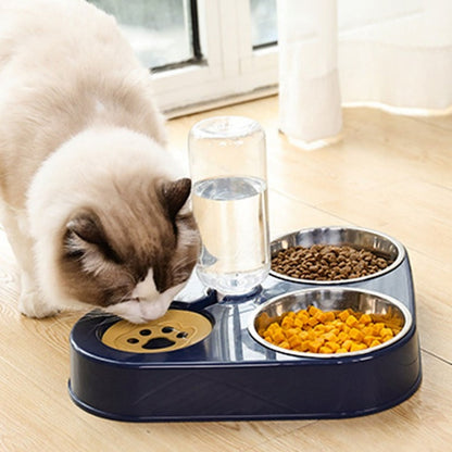 Dog/Cat Feeder, Stainless Steel Bowls