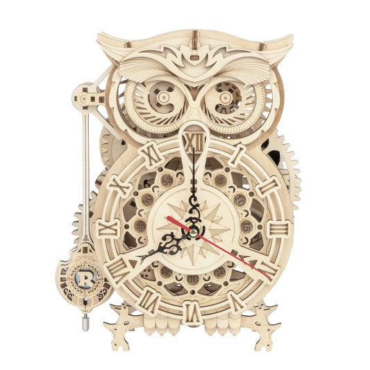 Wooden Owl  Clock  Model Building Kit