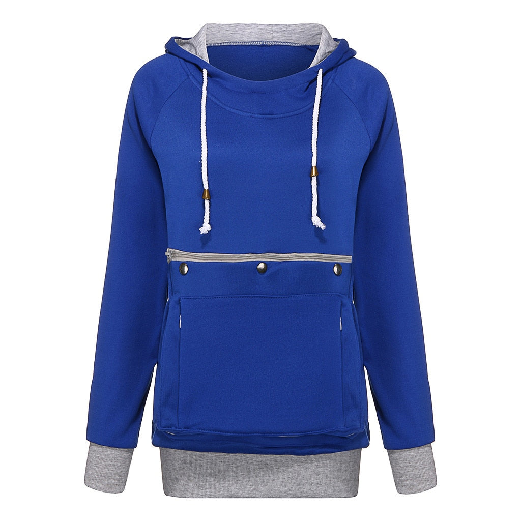 Women's Hoodie with Kangaroo Pouch for Pet