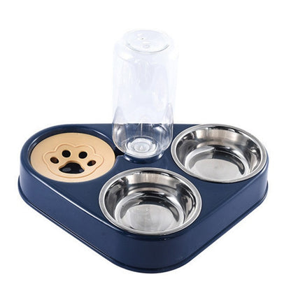 Dog/Cat Feeder, Stainless Steel Bowls