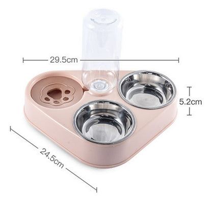 Dog/Cat Feeder, Stainless Steel Bowls