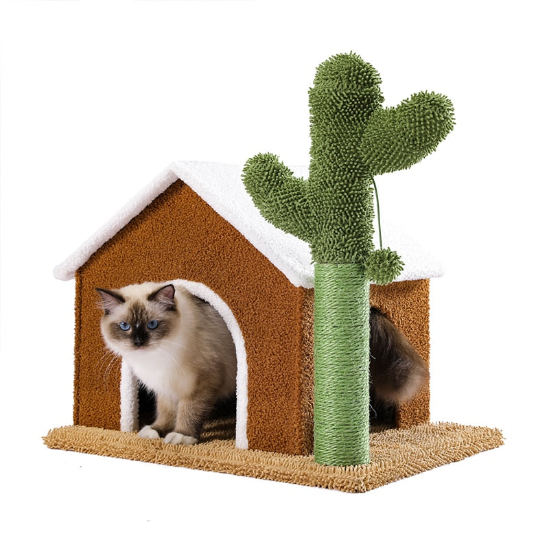 Cat Scratching Condo Play House